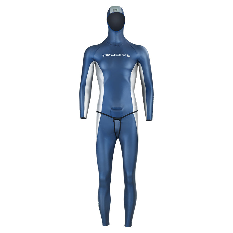 13 Men's Glide Skin Streamline Wetsuit Two-Tone - Blue Silver