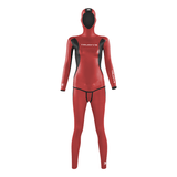 16 Women's Glide Skin Streamline Wetsuit Two-Tone - Red Black