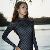 Plaid Backless Bikini Wetsuit 2mm