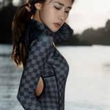 Plaid Backless Bikini Wetsuit 2mm