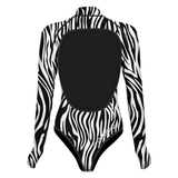 Women's Zebra Bikini Backless Wetsuits