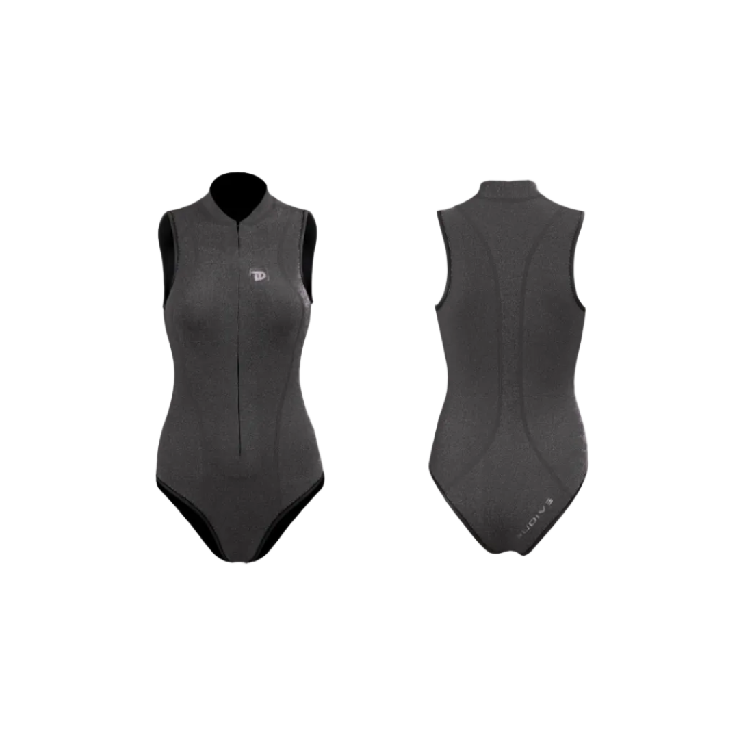 Bling Series Sleeveless Front-Zipper Bikini Wetsuit