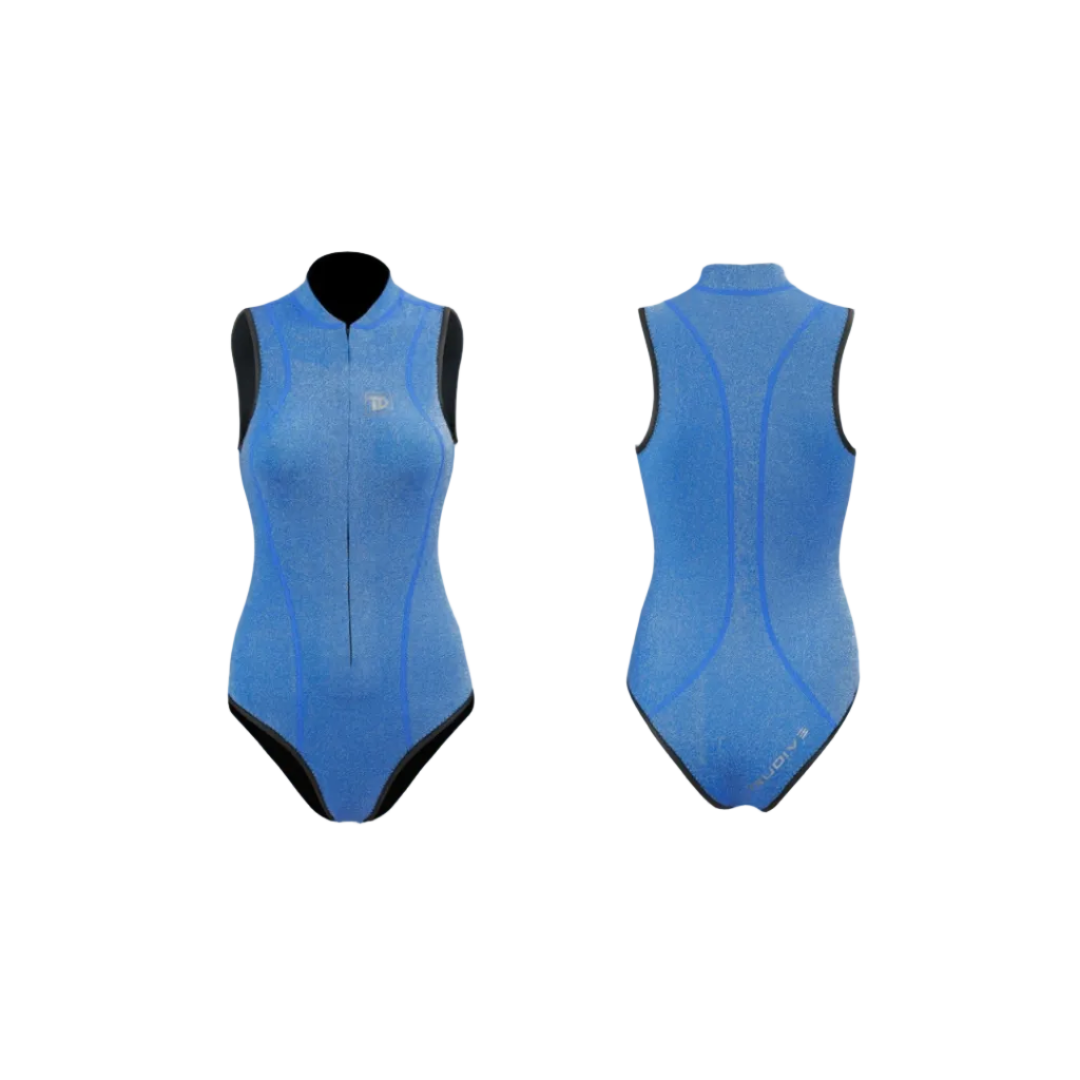 Bling Series Sleeveless Front-Zipper Bikini Wetsuit