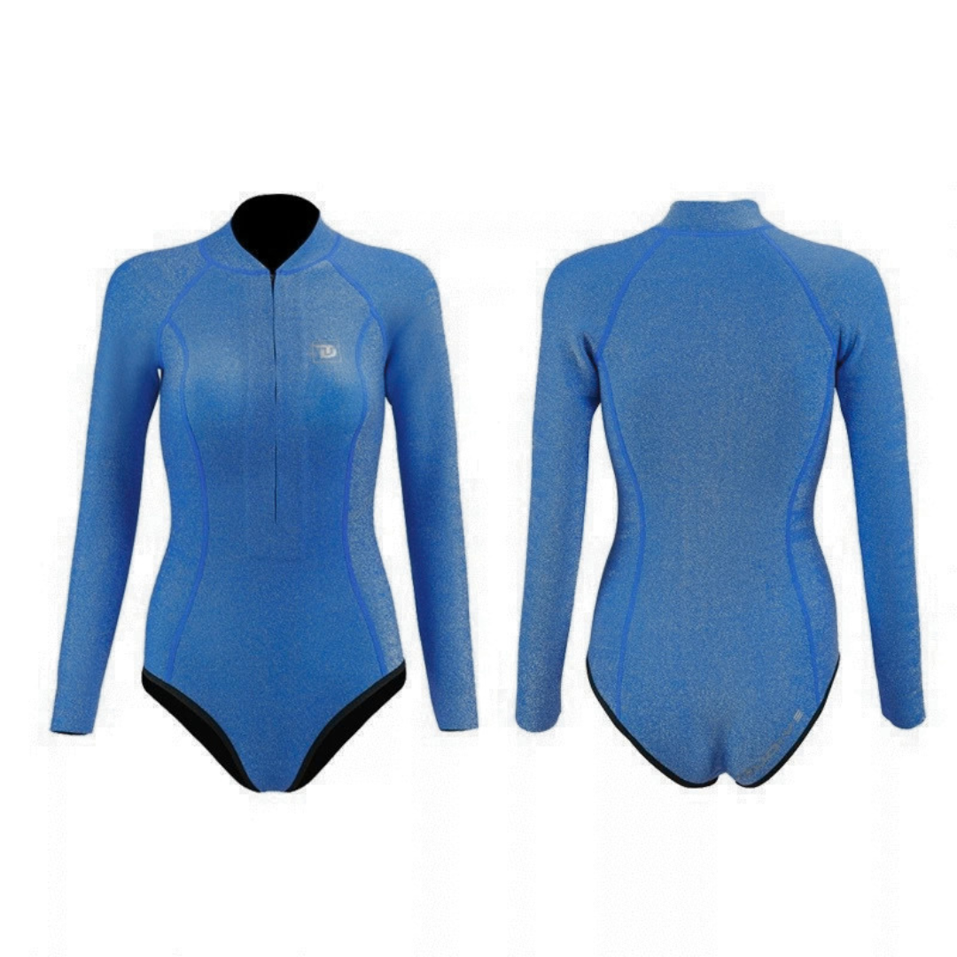Bling Series Longsleeve Front-Zipper Bikini Wetsuit