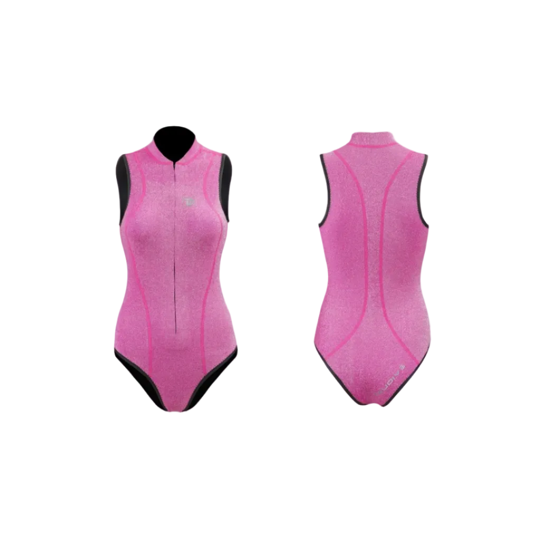 Bling Series Sleeveless Front-Zipper Bikini Wetsuit