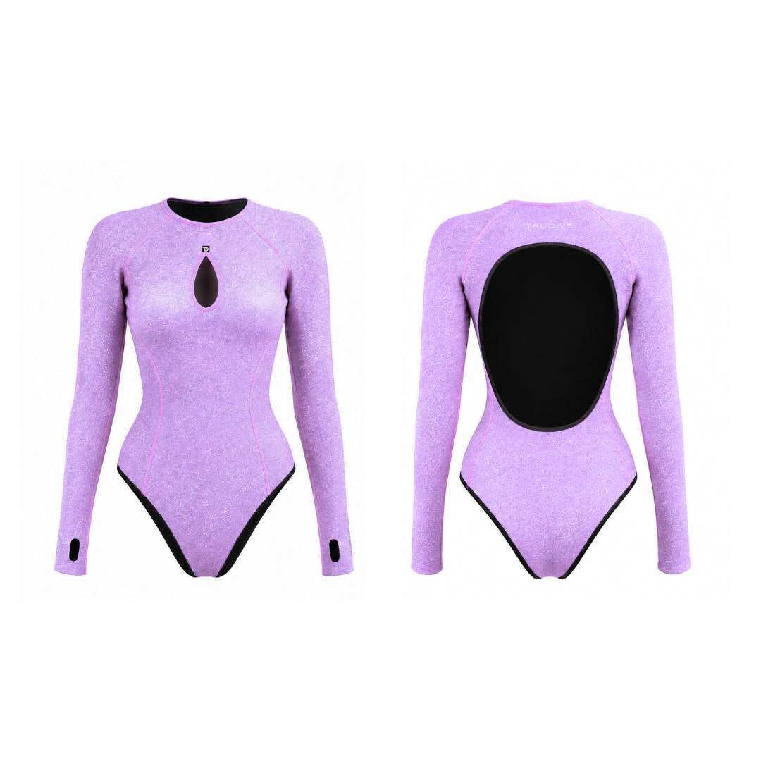 Bling Series Drop Shape Backless Bikini Wetsuit