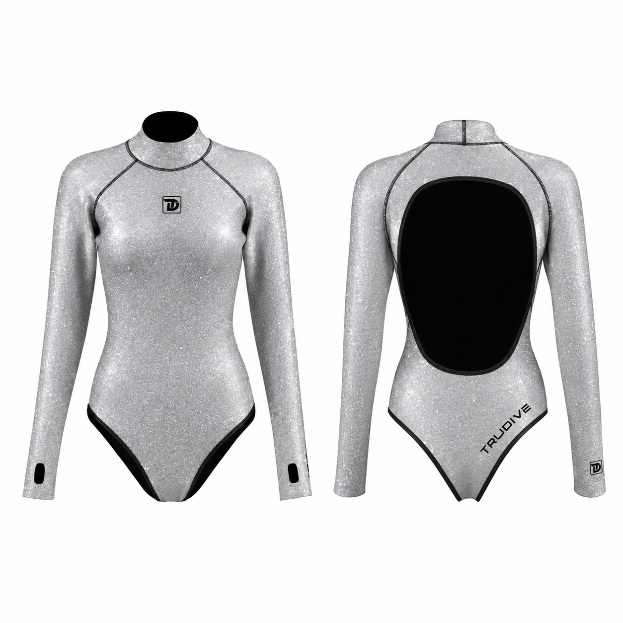 Bling Series Longsleeve Backless Bikini Wetsuit