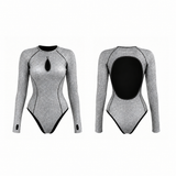 Bling Series Drop Shape Backless Bikini Wetsuit