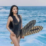  Trudive-Black Bling Series Sleeveless Front-Zipper Bikini Wetsuit