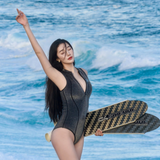  Trudive-Black Bling Series Sleeveless Front-Zipper Bikini Wetsuit