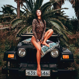  Trudive-Leopard Bikini Backless Wetsuit