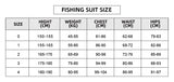 Trudive Spearfish Suit Size Chart