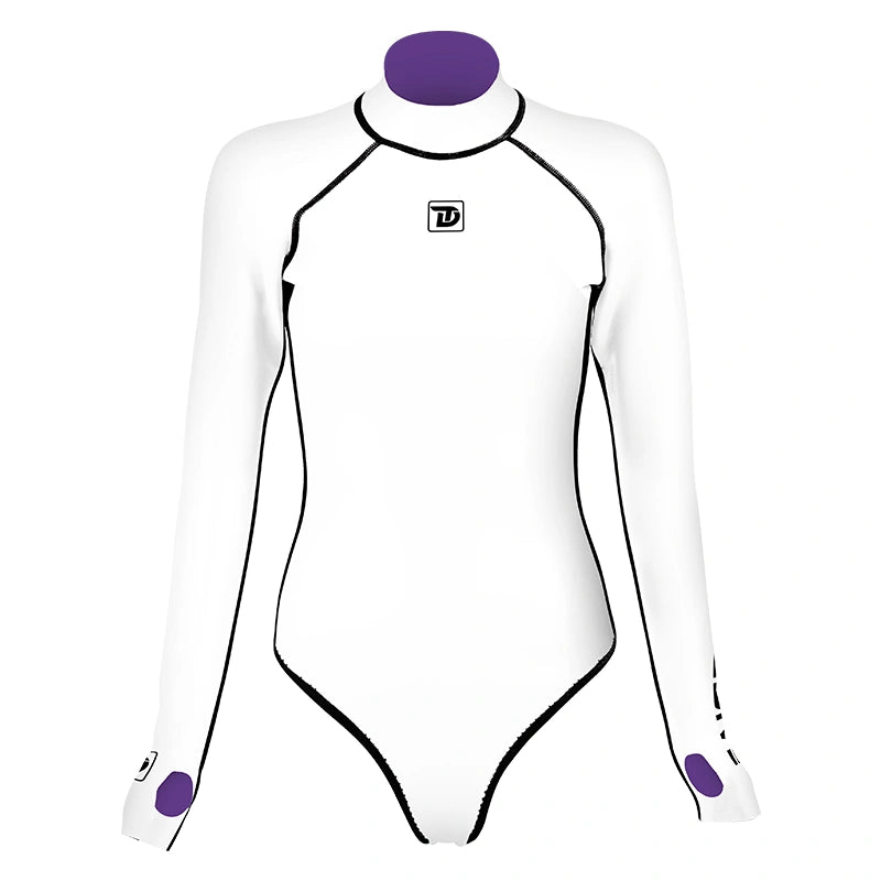  Trudive-Stretchy Open Back Bikini Wetsuit