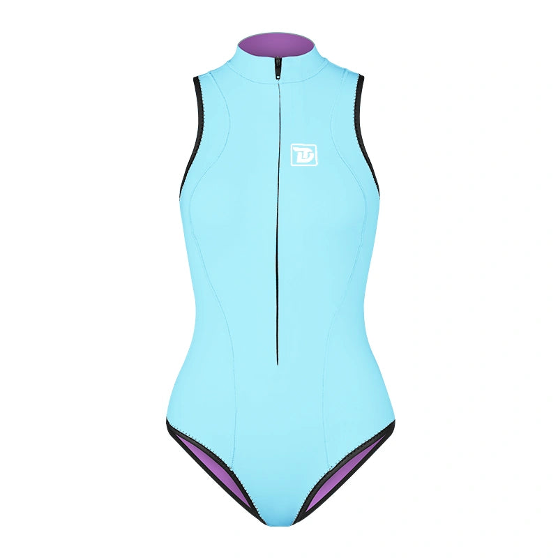  Trudive-Super Elastic Sleeveless Bikini Front Zip Wetsuit