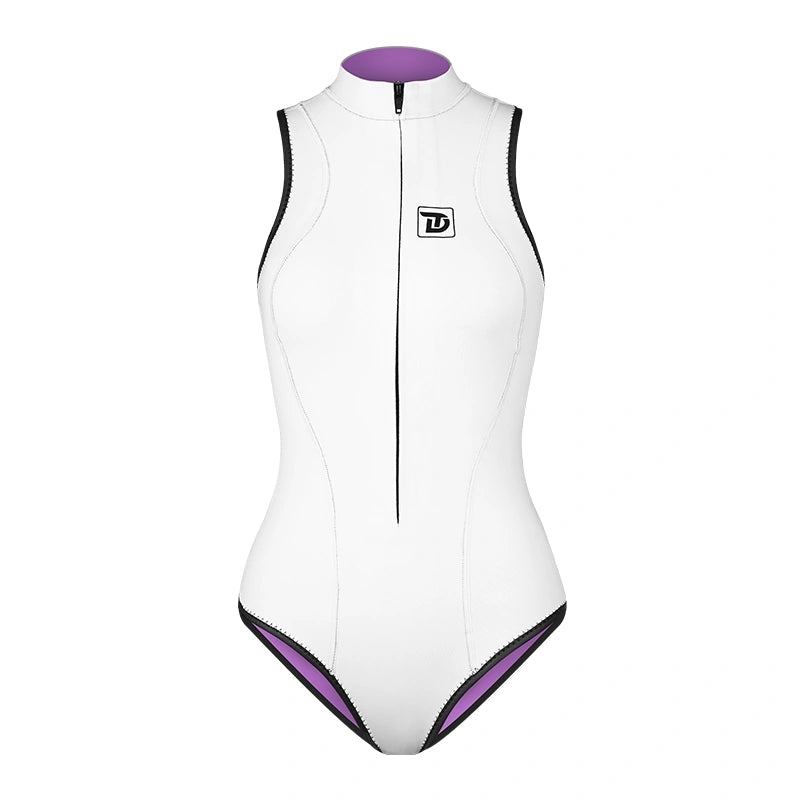  Trudive-Super Elastic Sleeveless Bikini Front Zip Wetsuit