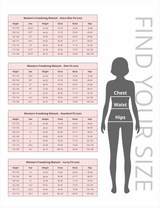 Trudive Women's Wetsuit Size Chart