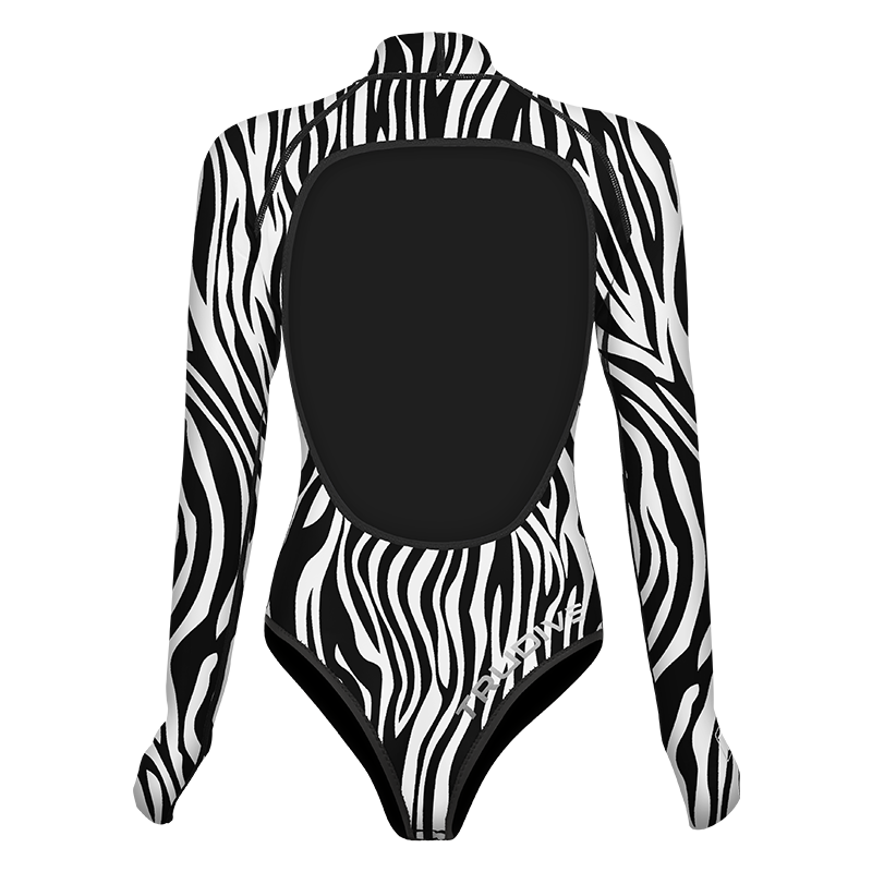  Trudive-Zebra Bikini Backless Wetsuit
